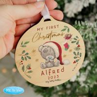 Personalised First Christmas Me to You Wooden Decoration Extra Image 2 Preview